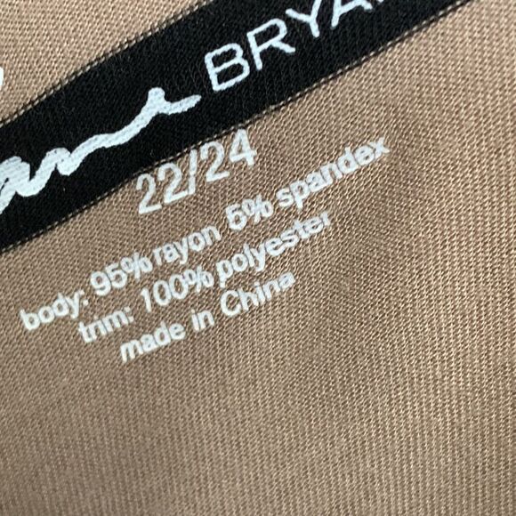 Lane Bryant V-neck front and back size 22/24 tan and black blouse - Picture 6 of 10